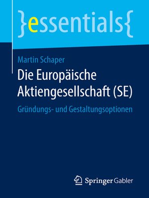 cover image of Die Europäische Aktiengesellschaft (SE)